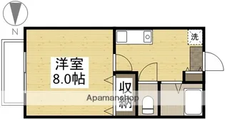 ハーモニーハイツ岡山【2階】の間取り