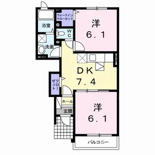 ベルコリーヌ【1階】の間取り