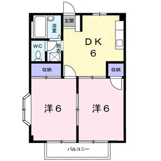 シティハイツ藤原【2階】の間取り
