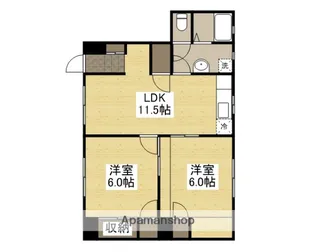 コーポ錦【3階】の間取り