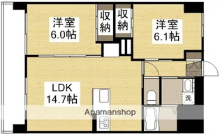 福富グラードマンション【7階】の間取り