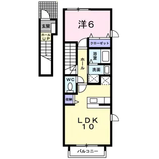 アバンツァート西大寺【2階】の間取り