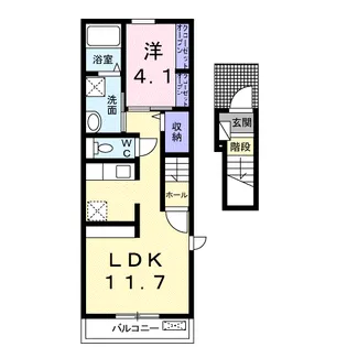 シェリールB【2階】の間取り