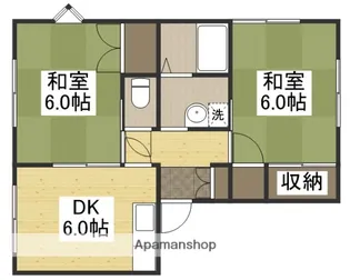 レースライン【102号室】の間取り
