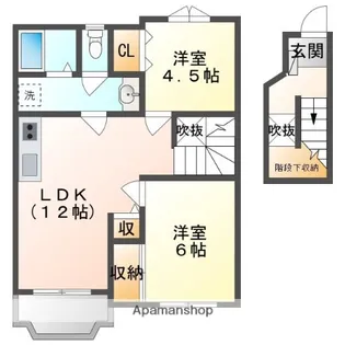 イーストグリーン【2階】の間取り