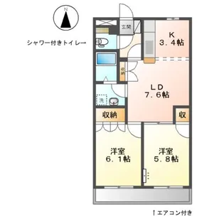 ΑーGRANDE【1階】の間取り
