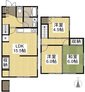 岡山県岡山市北区津倉町2丁目【一戸建】の間取り