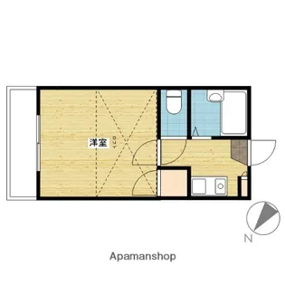 清輝橋第2レジデンス【104号室】の間取り