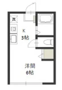 ビーライン北方【105号室】の間取り