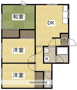 谷山コーポ A棟【1階】の間取り