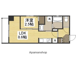 月光 千日前【2階】の間取り