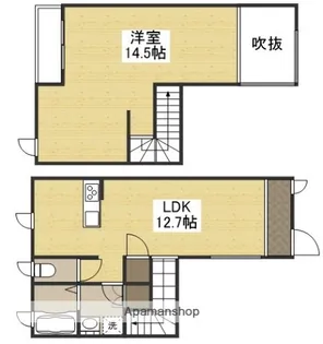 岡山県岡山市南区新保【テラスハウス】の間取り