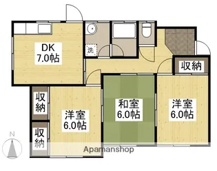岡山県岡山市北区白石西新町【一戸建】の間取り