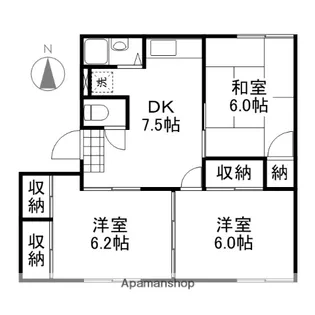 コーポ藤 A棟【102号室】の間取り