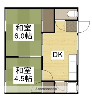 まどか下伊福【202号室】の間取り