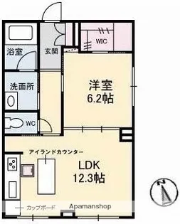 ピン・ルージュ【1階】の間取り