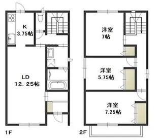 岡山県岡山市北区津島西坂2丁目【一戸建】の間取り