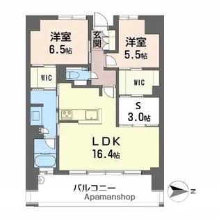 サーパス表町グランゲート【12階】の間取り