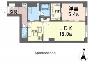 プレミアス学南【1階】の間取り
