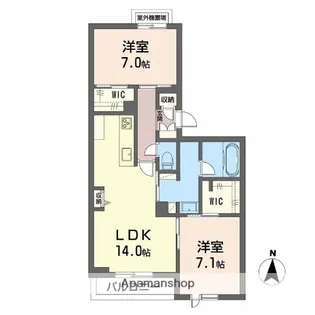 シャーメゾン厚生【3階】の間取り