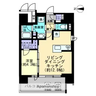 ポレスター岡山幸町【3階】の間取り