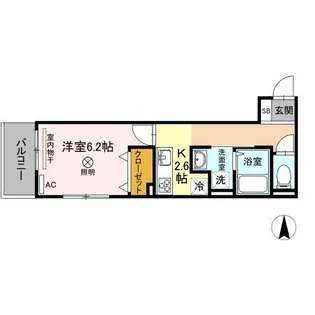 リッツ レジデンス B棟【1階】の間取り