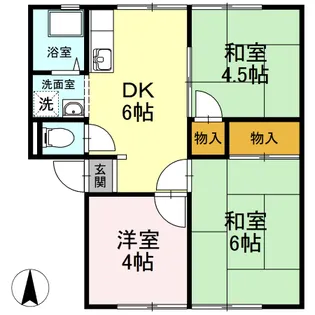 エレガンス西市 F棟【1階】の間取り