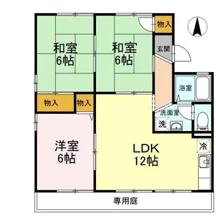 エレガンス西市 G棟【1階】の間取り