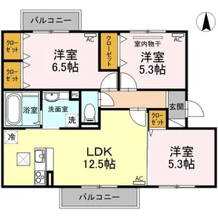 グリーン ガーデン【1階】の間取り