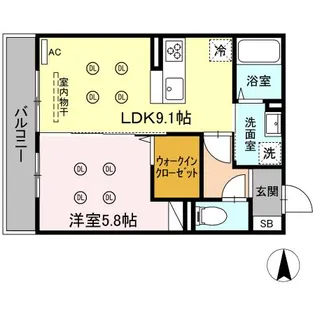 プリエールSAYA【3階】の間取り