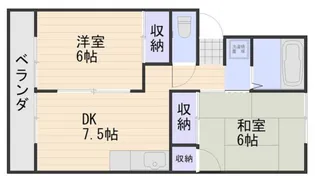 コーポ烏城A【2階】の間取り