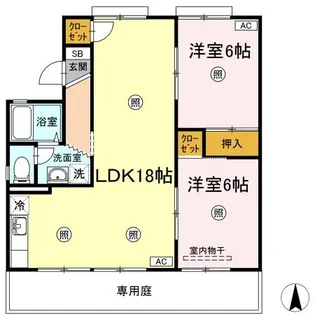マルベリーM B棟【1階】の間取り