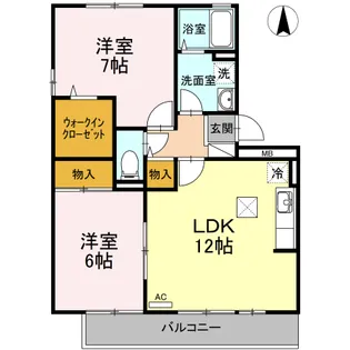 セジュール田中【1階】の間取り