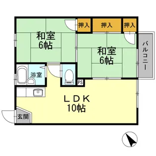 ドミール山川【2階】の間取り