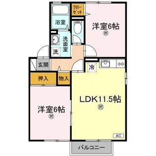 セジュールNANBA【2階】の間取り
