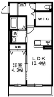 仮)万成西町アパート【1階】の間取り