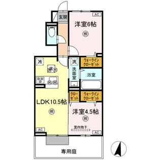 ボヌール Nー1【1階】の間取り