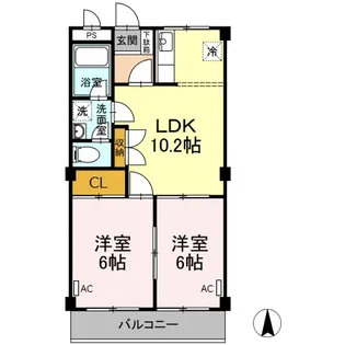 クレヴァ【2階】の間取り
