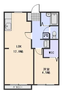 リバーサイドハイツB【2階】の間取り