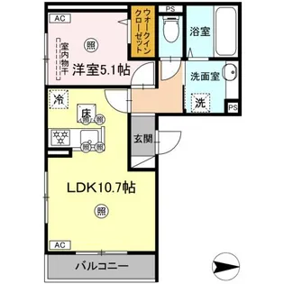 ラルゴ スターダスト【1階】の間取り