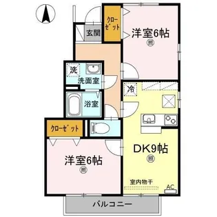 アルカディア D棟【1階】の間取り