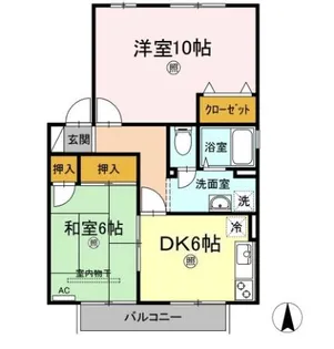 ライムライトツインズ B棟【2階】の間取り