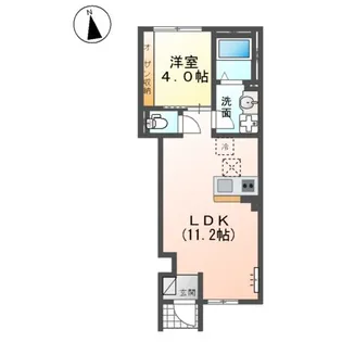 マンションアーク参番館【1階】の間取り