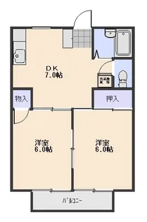 リバーサイドハイツA【2階】の間取り