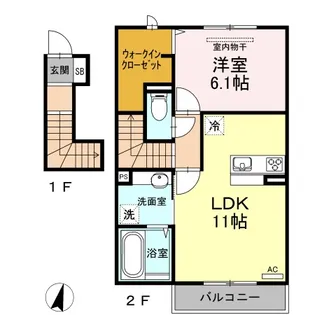 リヴェールII【2階】の間取り
