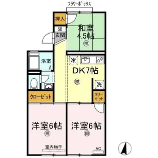 パレーシャル藤原 A棟【1階】の間取り