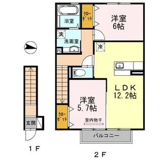 トゥールモンド【2階】の間取り