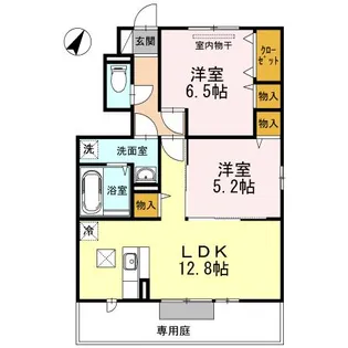 ブランシュール【1階】の間取り