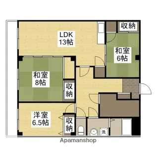 フラット新屋敷【2階】の間取り