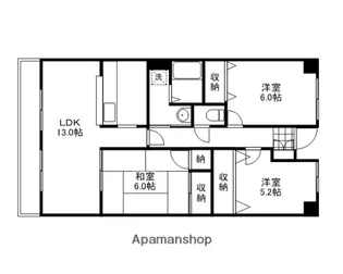 スカイパレス高柳【101号室】の間取り